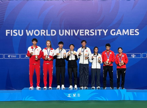 Coleman Wong Chak Lam and his partner Wong Hong Yi Cody captured a bronze medal in the mixed doubles tennis event